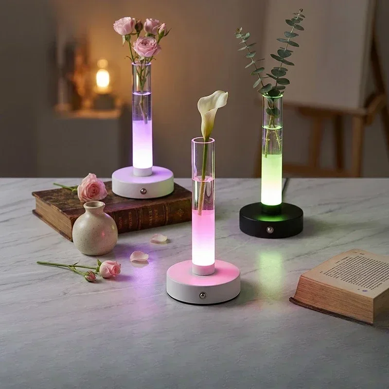 2026 Modern Creative Handheld Candlestick Night Light Rechargeable Camping Lamp for Outdoor & Bedroom Use
