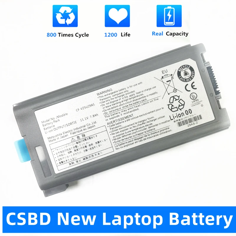 CSBD New 10.65V 8550mAh Laptop Battery CF-VZSU46 For Panasonic Toughbook CF-30 CF-31 CF-53 CF-VZSU46AU CF-VZSU46U CF-VZSU46S