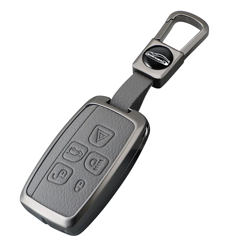Car Zinc Alloy Leather Key Case Holder Cover For Land Rover Range Rover Discovery 5 LR2 LR4 Sport For JAGUAR XE XF XJ F PACE - view 4