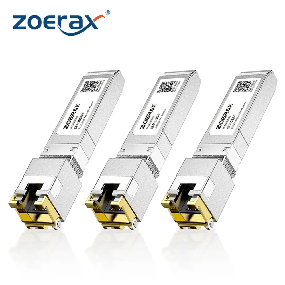 ZoeRax 10/2.5/1.25G Fiber SFP+ to RJ45 Copper Module Ethernet Transceiver Module Compatible with Cisco/Mikrotik Ethernet Switch
