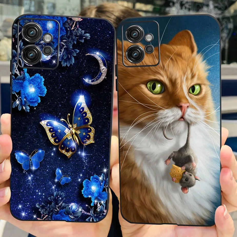 For Motorola Moto G32 Case Cute Cat Butterfly Soft Silicone Phone Case For Motorola Moto G32 G 32 MotoG32 Bags 6.5\'\' Coque Funda