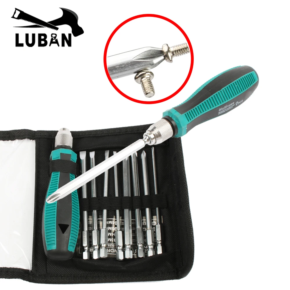 

Набор прецизионных насадок для отверток 9 шт./компл., Набор насадок для отверток № 8108, комплект из 8 насадок и 1 резиновой ручки