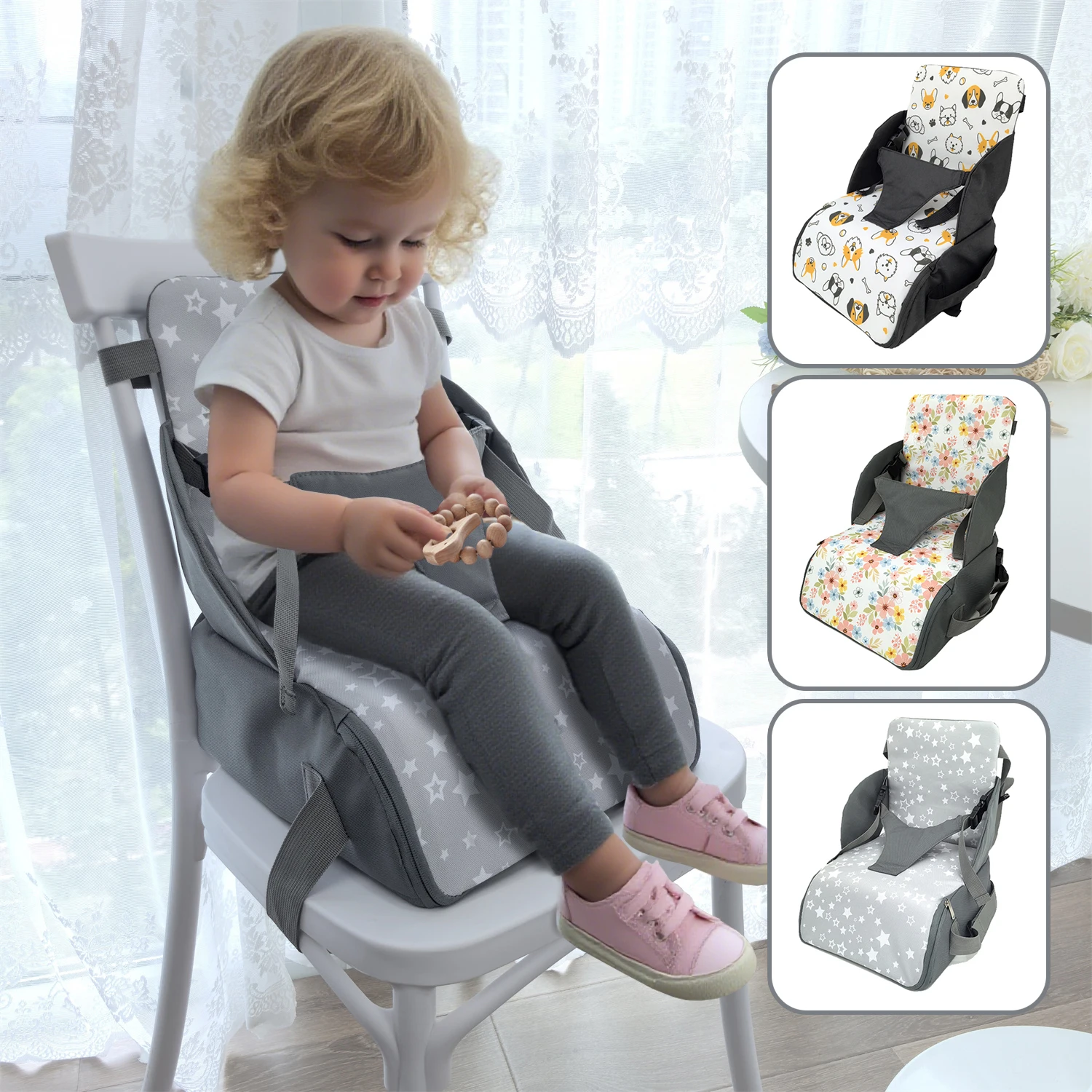 وسادة مقعد معززة للأطفال الصغار لطاولة الطعام وكرسي المطبخ - وسادة مقعد معززة للسفر للأطفال الصغار #1