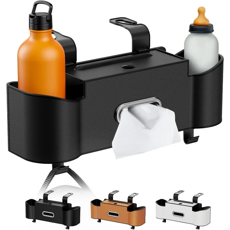 

Автомобильные органайзеры и ящик для хранения 3-в-1, ящик для хранения на спинку автомобильного сиденья, держатель для салфеток, подстаканники, крючки для кошелька, органайзер для автомобиля на заднем сиденье