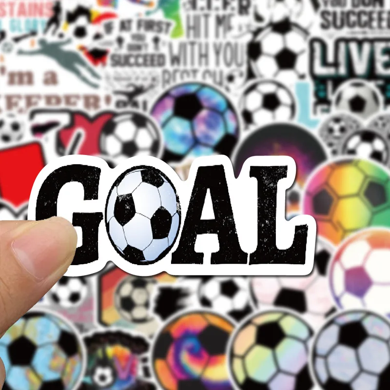 50PCS Football Waterproof Stickers Sports Cartoon Graffiti Decoration DIY Notebook Suitcase Phone Fridge Water Cup Guitar Toys