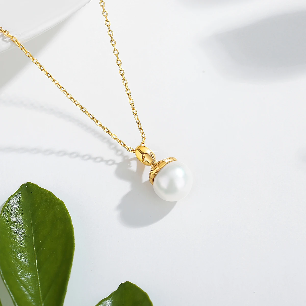 

Pure 18K Gold Natural Pearl Chain Charm Clavicle Necklace for Women AU750 Snake Pendant Neckalce Fashion Brand Jewelry