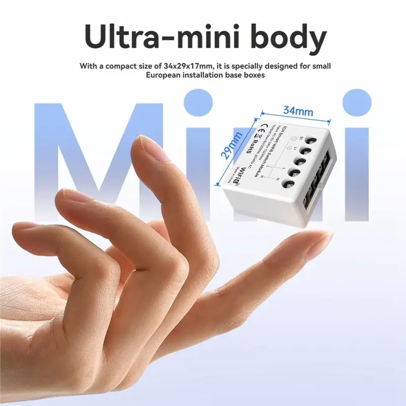 

Stable Performance-Wifi6 16A Tuya Wifi Smart Switch Module Mini Real-Time Power Monitoring APP Remote Control