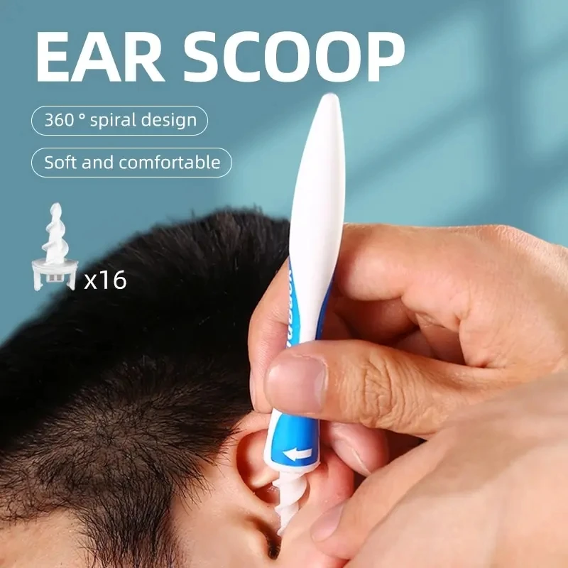 Beauty Care Small Tool Ear Cleaning Ear Spoon Portable Cleaning Ear Wax Silicone Soft Spiral