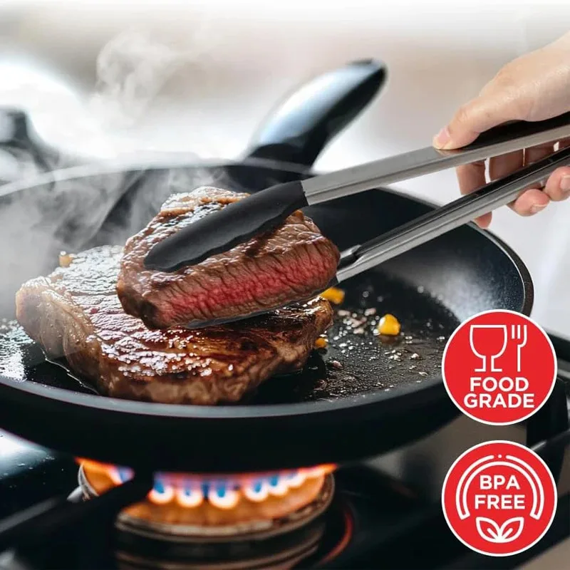 

Кухонные щипцы для приготовления пищи, силиконовые щипцы для барбекю, 9-дюймовые щипцы для салата, термостойкие щипцы для барбекю, щипцы для сервировки хлеба, кухонный инструмент