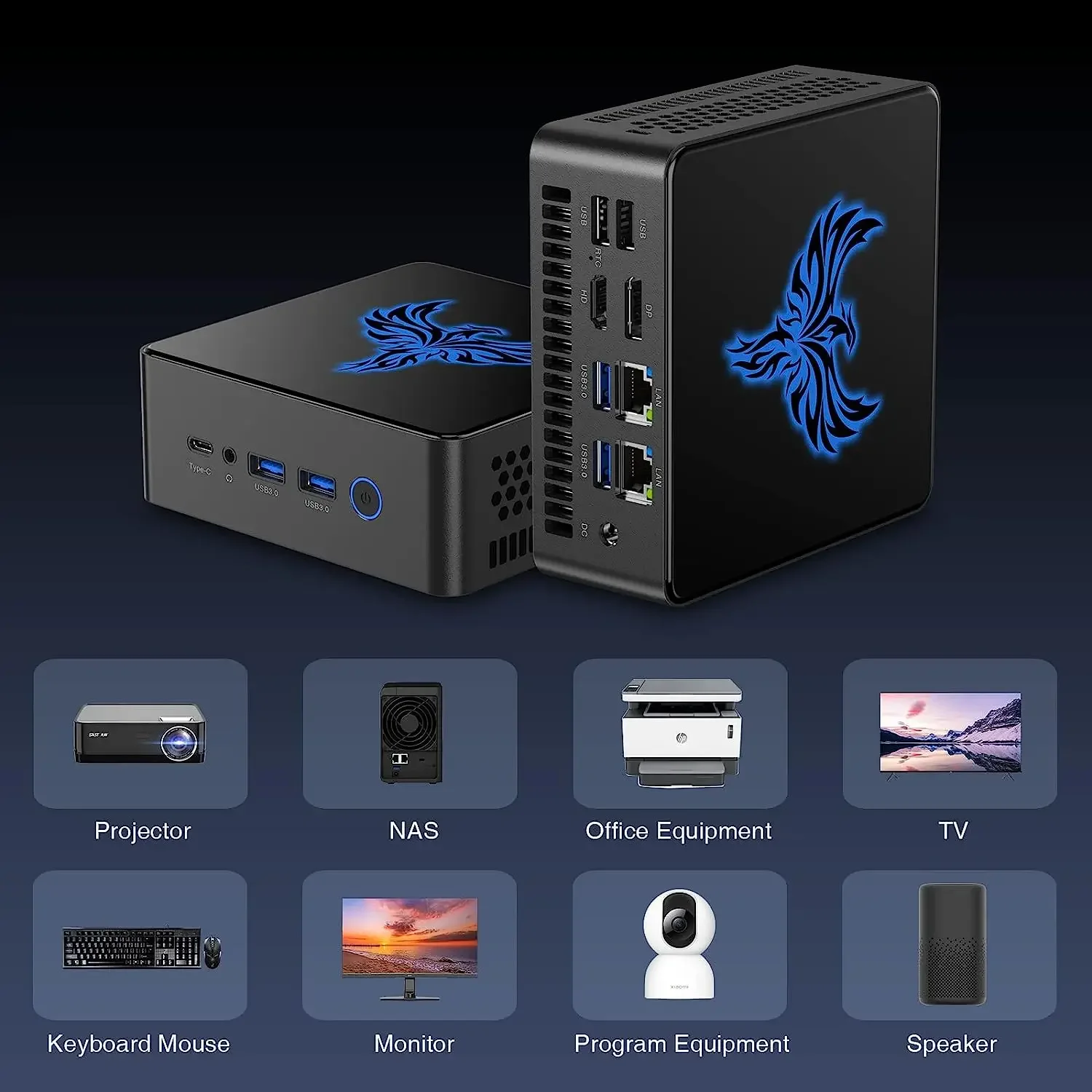 Mini PC R7 AMD R7 7840HS 16GB 512GB DDR5 Win 11 juegos