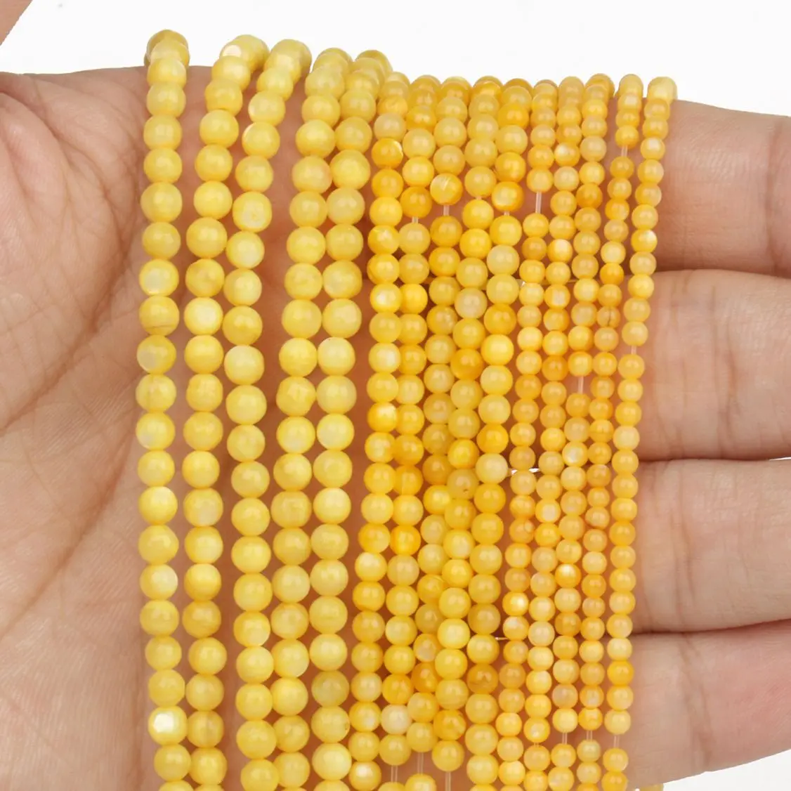 Natural Freshwater Colourful Shell Beads 2mm 3mm 4mm Round Loose Spacer Pearl Beads For Jewelry Making Free Shipping Wholesale