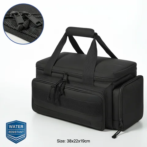 High-capacity Tool Storage Bag Comfortable Handle Thick Padded Base Easy Carrying Tool Case Black Color Water Resistant Tool Bag