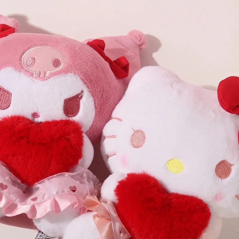 Kawaii Anime Sanrioed Hello Kitty Kuromi Cinnamoroll Plush Dolls Room Ornaments Pillow Toy Girl Children Birthday Valentine Gift image 3