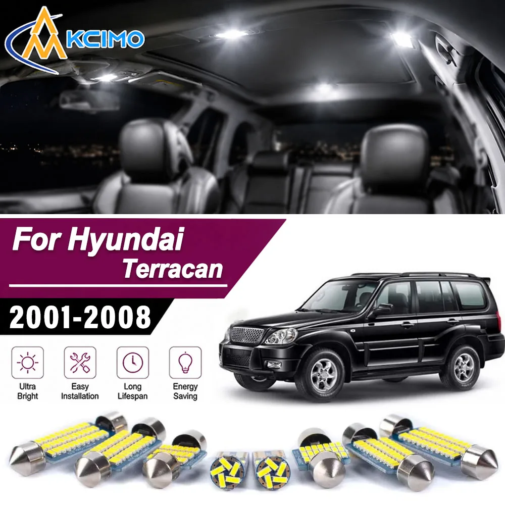 Plug And Play Canbus Error Free LED Indoor Lighting Bulbs Accessories For Hyundai Terracan 2001-2008 Auto Interior Lights