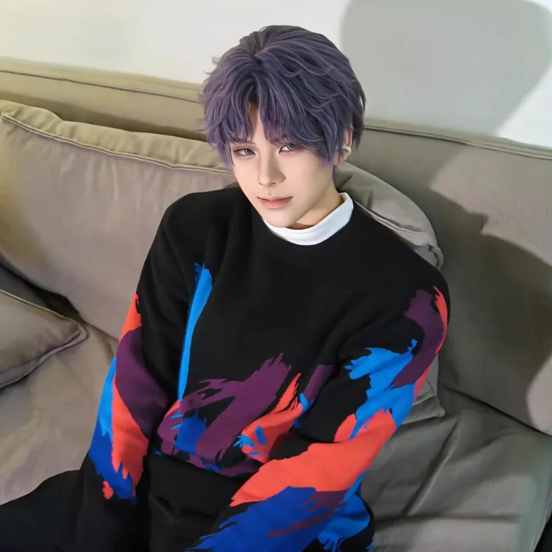 

Rafayel Cosplay Sweater Game Love and Deepspace Costume Round Neck Top Anime Carnival Party Roleplay Outfit Daily Clothing