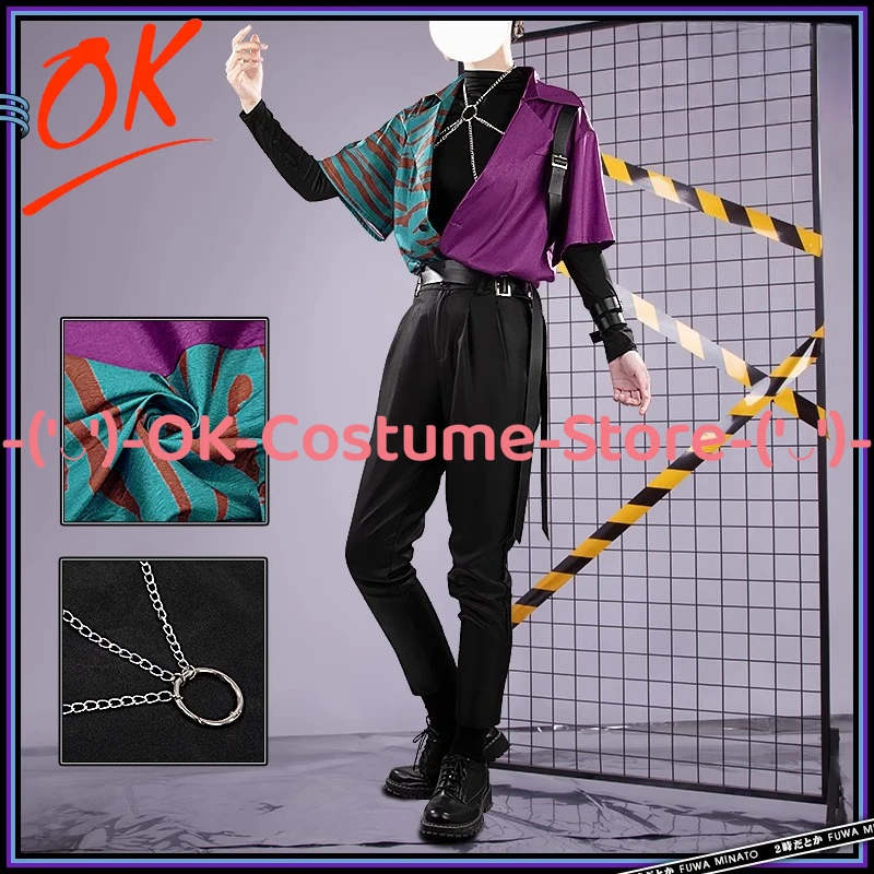 

[Индивидуальный размер] Виртуальный идол Минато Фува Группа Косплей Костюм Аниме Персонаж Новый наряд Хэллоуин Карнавальная вечеринка Униформа Костюм