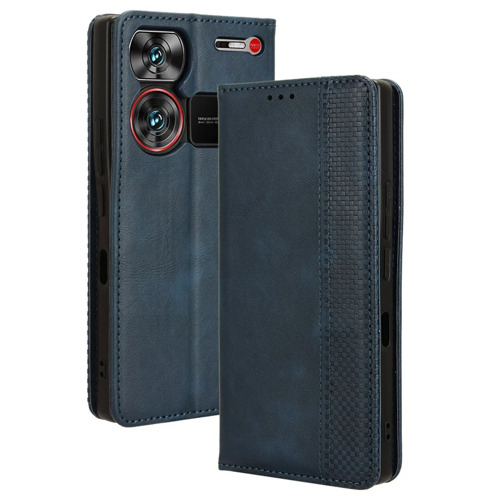 Flip Retro Style Leather Magnetic Closure Phone Cover For ZTE nubia Z50 Z60 Ultra Card Slot Wallet Shockproof Case For nubiaZ50