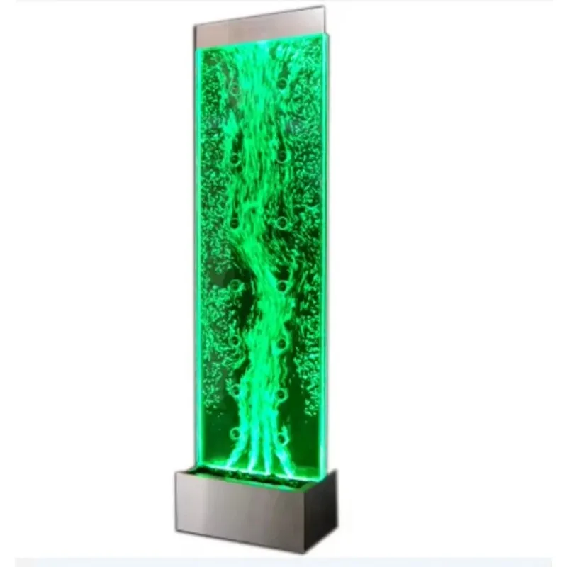 

Home Decoration Interior Screen Water Function Acrylic Waterfall Fountain Led Bubble Wall