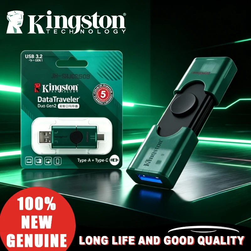 Kingston for iPhone 15 16 Original DTDEG2 U Disk USB 3.2 Dual 128GB 256GB Type-C USB-A Flash Drive OTG Pendrive Memory Stick