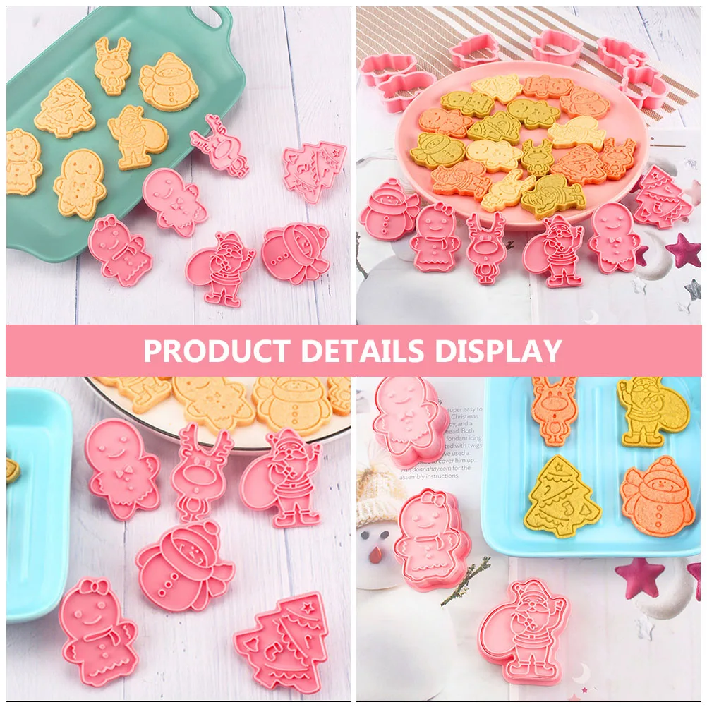 6 قطعة قوالب البسكويت ذاتية الصنع أدوات خبز الكرتون كوكي قوالب PP العملية لكعكة الشوكولاته قالب الخبز قالب البسكويت