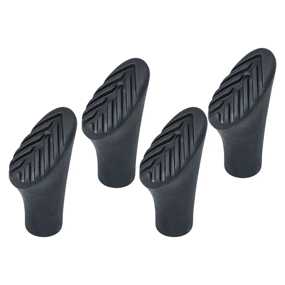 

4 PCS Non-slip Cover Hiking Pole Tips Trekking Poles Rubber Alpenstock Stable Protection Covers for