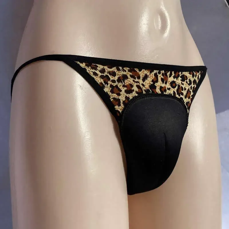Leopard Print Camel Toe Control Panty Hiding Gaff Underwear Crossdresser Transgender Sissy Lace Panties Shemale Ladyboy Briefs