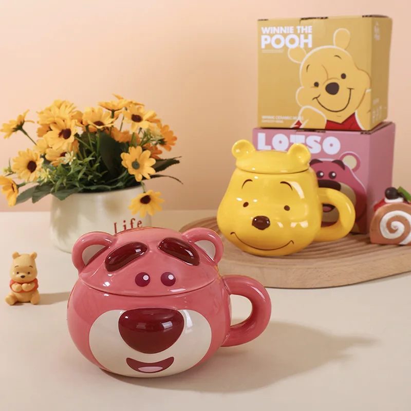 

Anime Strawberry Bear Lotso ceramic mug.Large-capacity milk cup.Personalized and creative Anime Coffee cup.Exquisite little gift