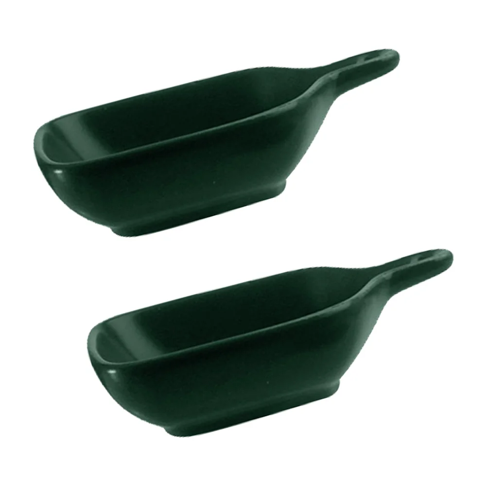 

2Pcs Ceramic Seasoning Plate Mini Sauce Storage Bowl Safe Odorless Kitchen Accessory Ceramic Seasoning Plate Sauce Dish