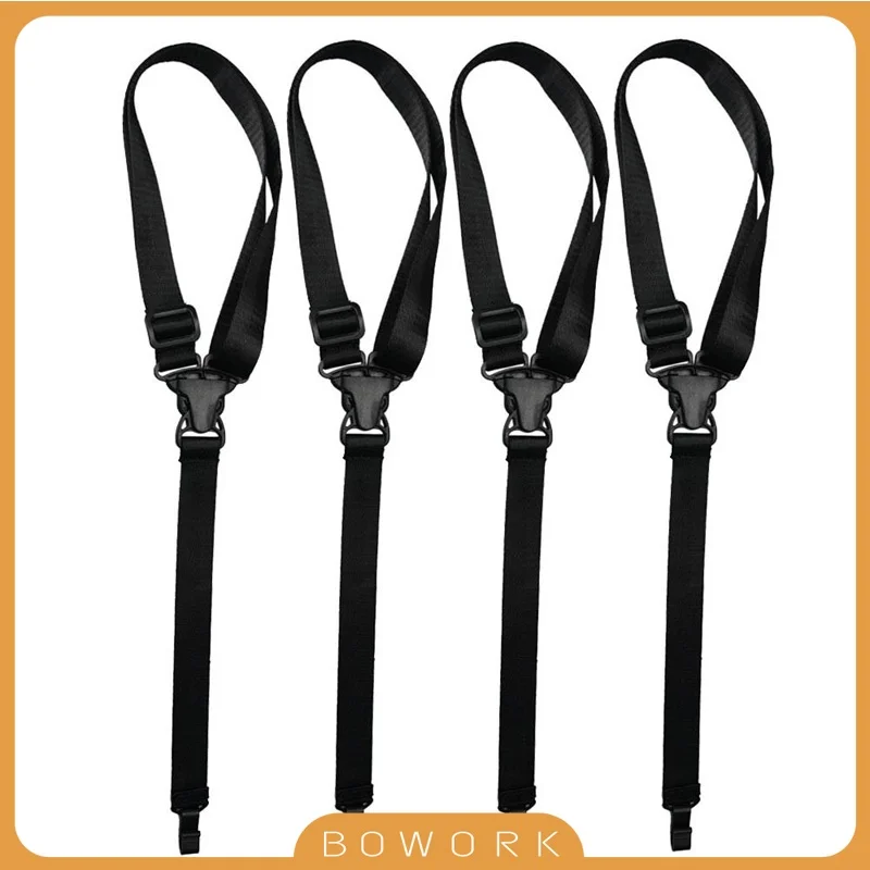 

4PCS Adjustable Nylon Ukulele Strap W/Plastic Hook For Any Size Ukulele Part 4-String Guitar Hawaii Guitar Belt Straps-Black