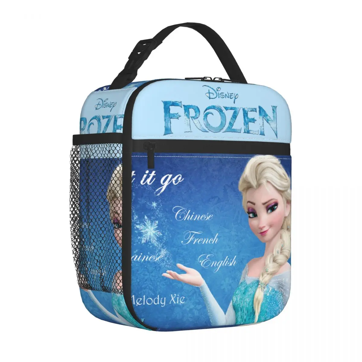 Boys Lunch Food Box Cute Elsa Princess Accessories Disney Frozen Zipper ClosureLunch BagFor Outdoor