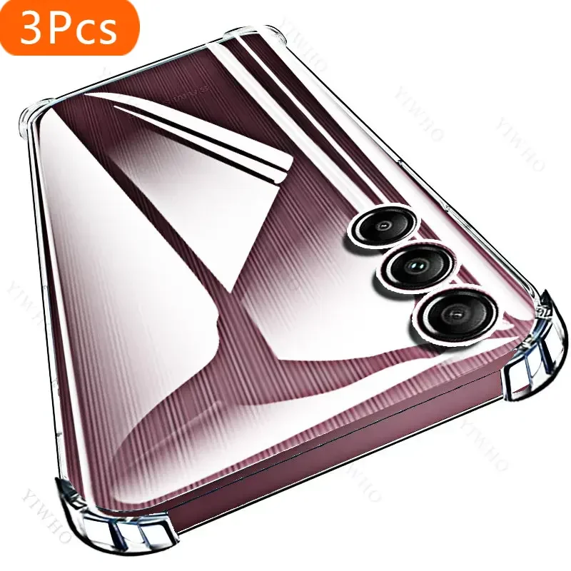 

3Pcs Clear Case for Samsung Galaxy A14 4G A24 A34 A54 5G Soft TPU Transparent Phone Cover for Samsung A04E A04S A13 A23 A33 A53