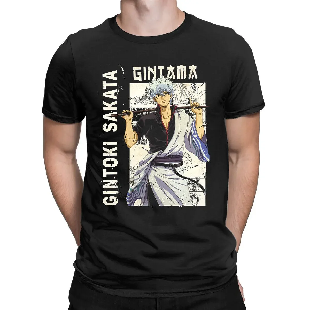 Sakata Gintoki Black T-Shirt for Men/Teens