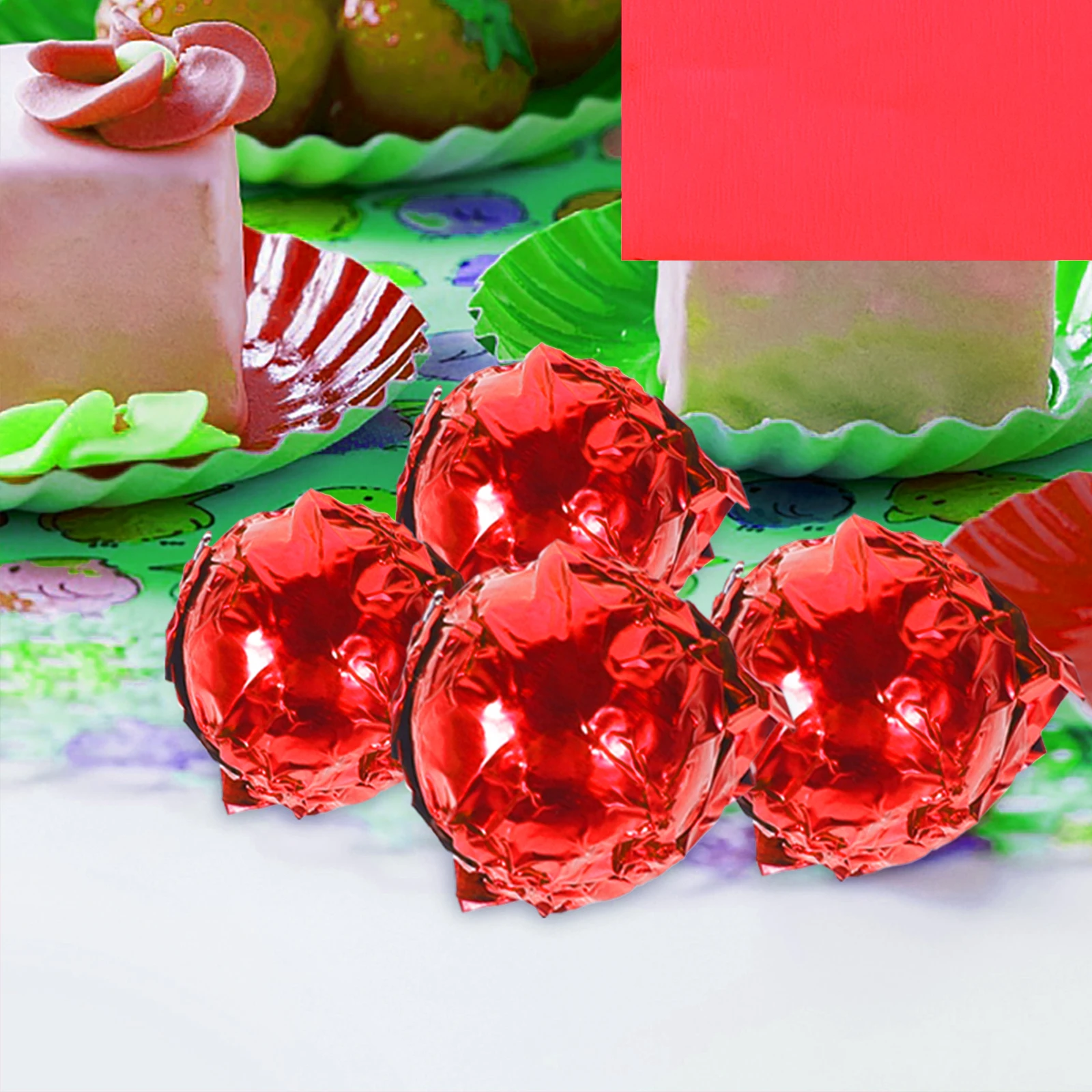 

100pcs Food Packaging Aluminum Wrapper Tin Paper BBQ Tin Foil Packing Foil Sweets Chocolate Wrappers Candy Making Accessories