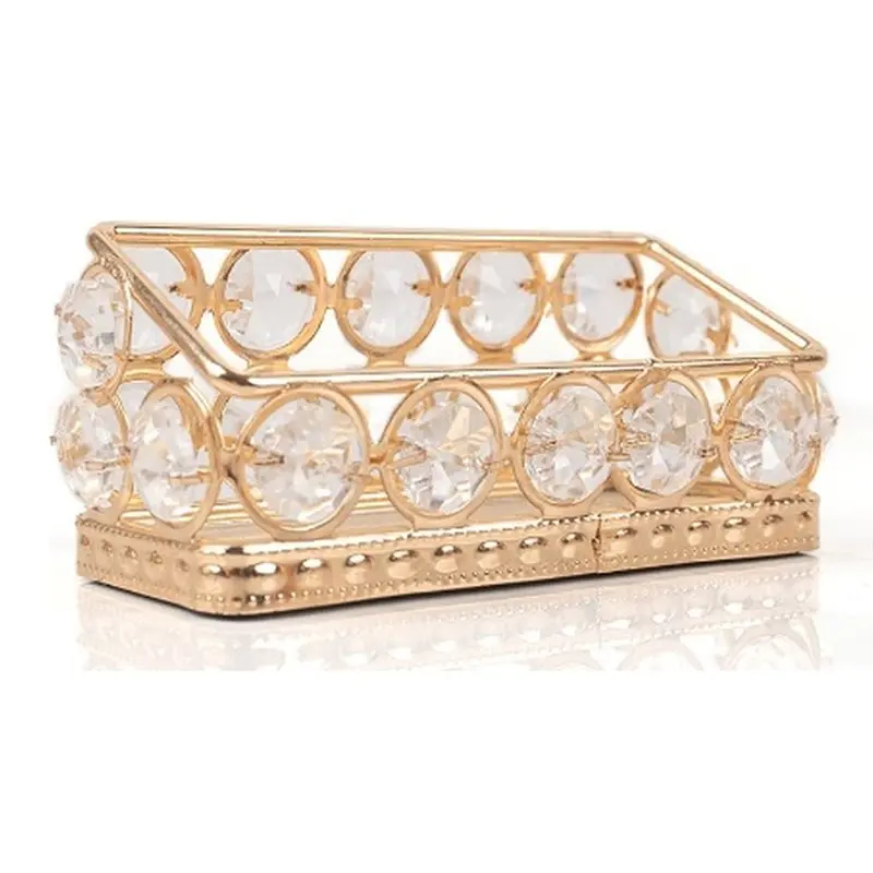 1Set/2Pcs Crystal Business Card Holder Set, With Base