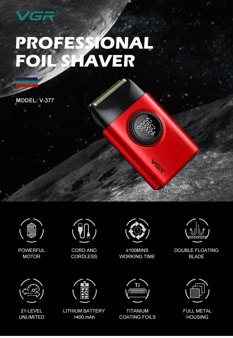 VGR Trimmer Professional Shaver Cordless Hair Cutting Machine