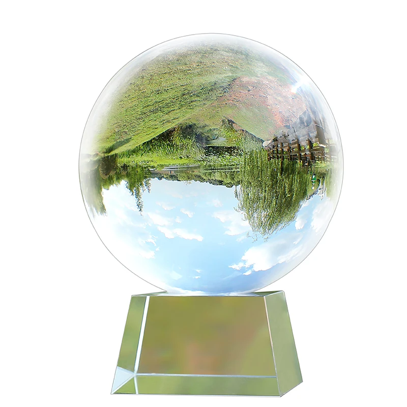

Perfect Lensball Clear Crystal Ball Sphere Photography Props Artificial Glass Decorative Balls Fengshui Ornament
