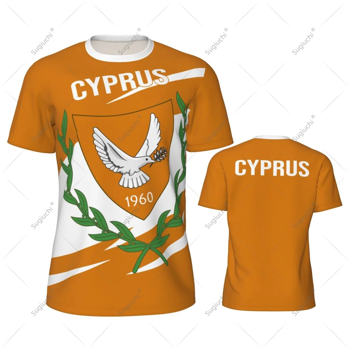 Cyprus Flag Men Sports T-shirt Women Tees jersey for Soccer Football Running Bike Tennis Fitness Fans