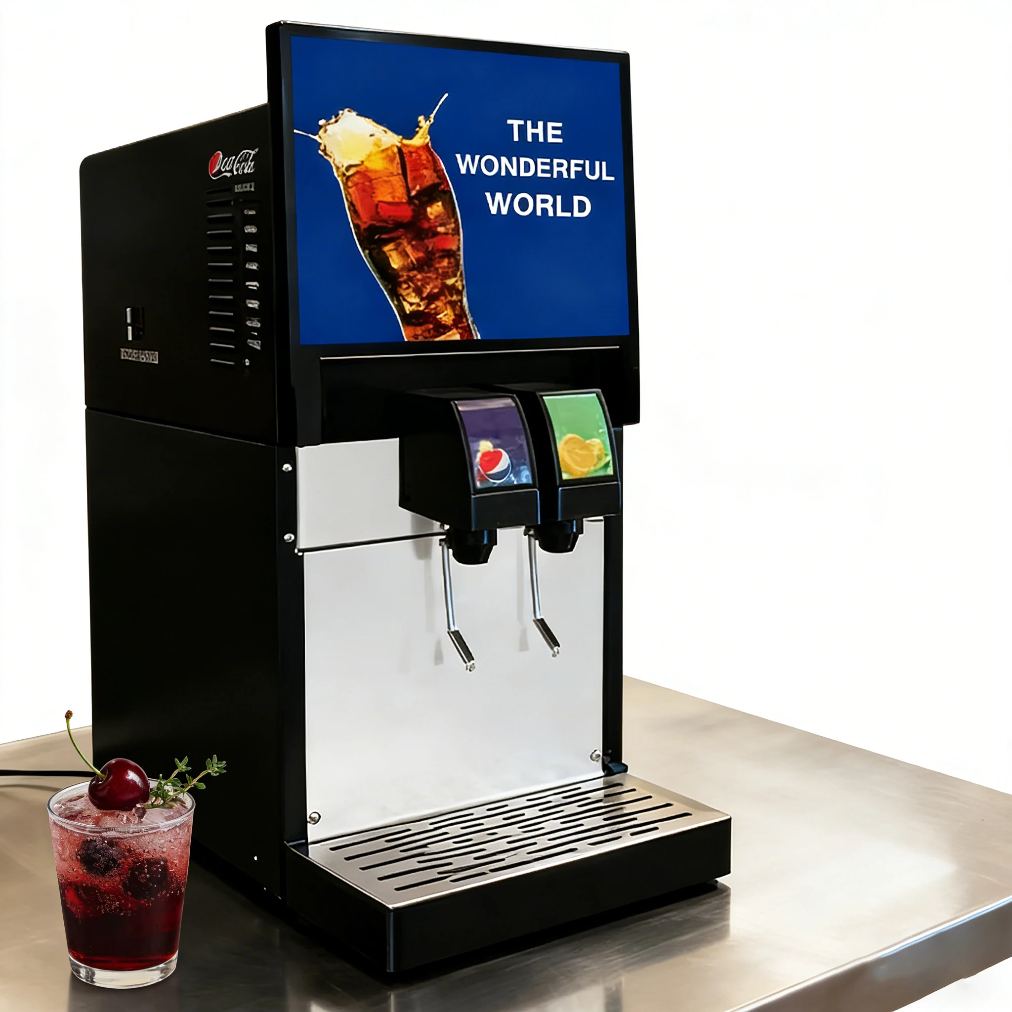 Commercial Portable Post Mix Dispenser Soda Machine Restaurant Stainless Steel Body 2 Flavors Durable Eco-Friendly Juice Cola