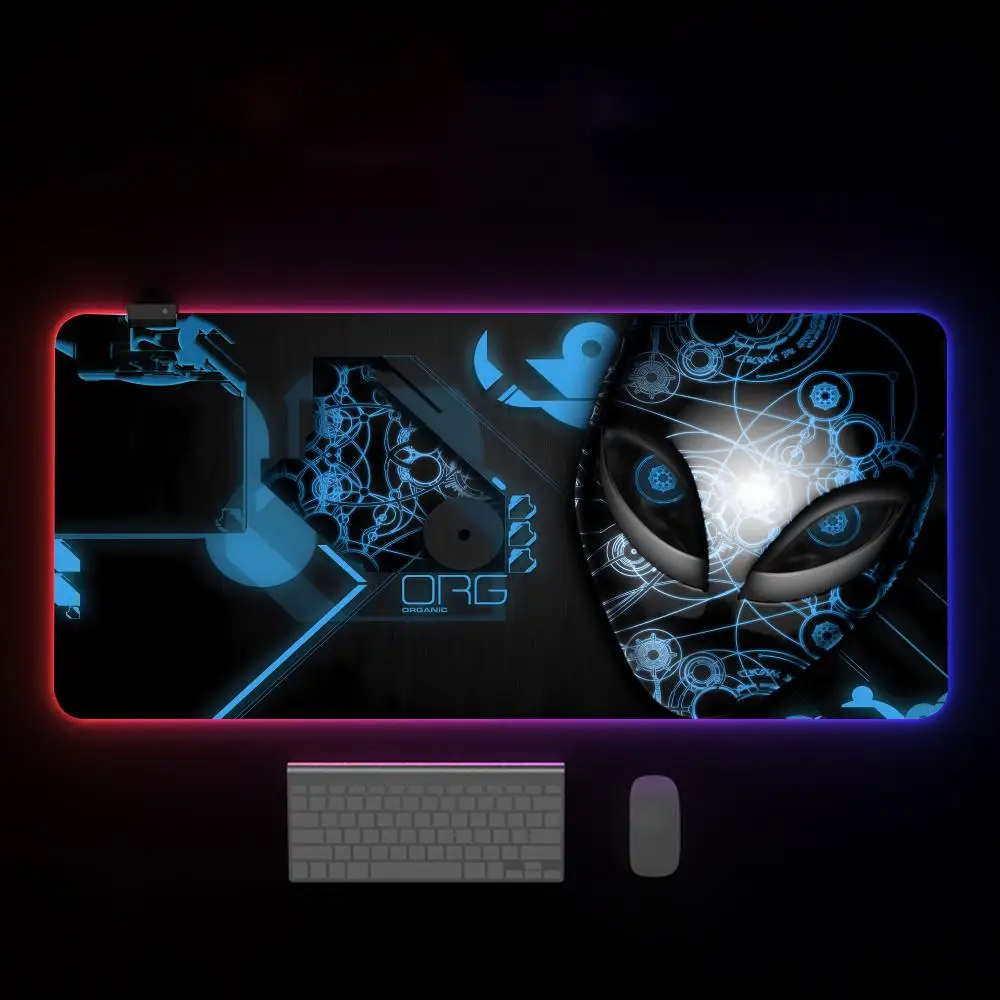 A-Alienwares-RGB Backlit Gaming Mouse Pad, Mousepad, Acessórios PC, Teclado Gamer, Mat Backlit, Desk Protect, 800x 400mm