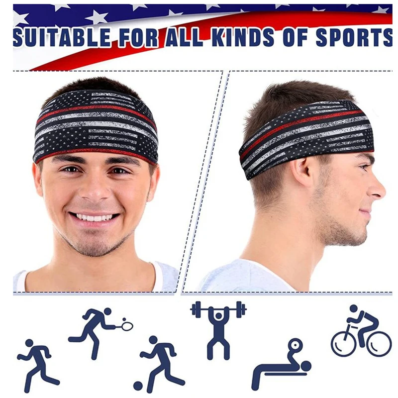 Elastic Men Headband Sport Sweatband Yoga Women Sport Jog Tennis Running Cycling Hair Band Turban Outdoor Gym Bandage Party