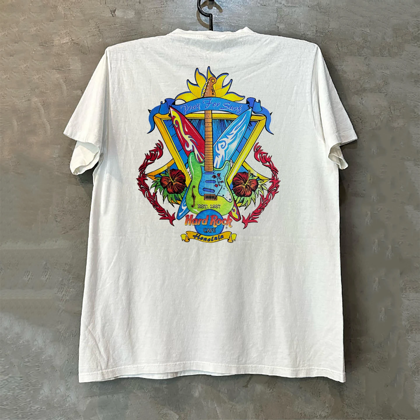 Hard Rock Cafe Couple Short Sleeve T-Shirt American Style High Street Restaurant Rapcore Trendy Cotton round Neck Summer Top