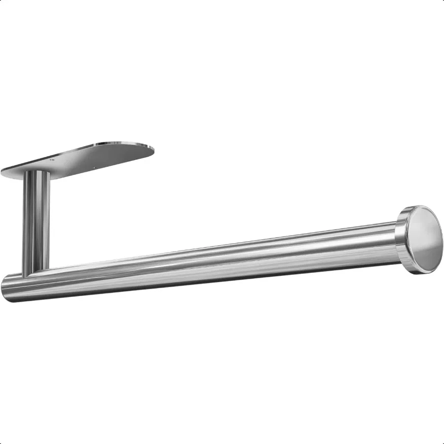 حامل المناشف الورقية مثبت على الحائط تحت الخزانة، شريط ذاتي اللصق من الفولاذ المقاوم للصدأ مقاس 13 بوصة، فضي لامع 1 #1