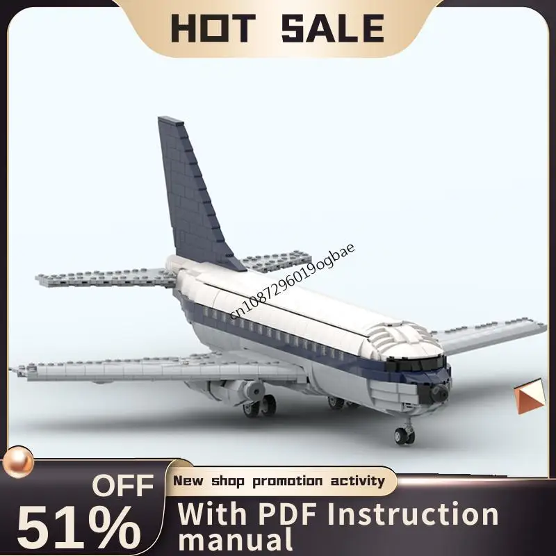 

Новинка, 1782 шт., известная серия самолетов Moc Boeing 737-200, модель на заказ, головоломки, технология, творческие идеи «сделай сам», детские игрушки, подарок на день рождения