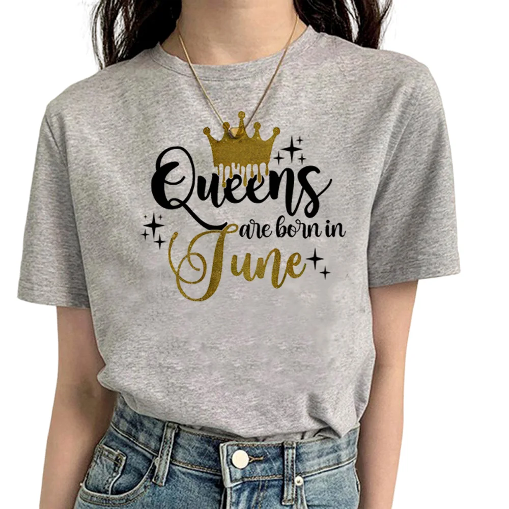 

Golden Crown Queen Are Born in January to December Tee women anime streetwear funny t shirt female Japanese anime clothes