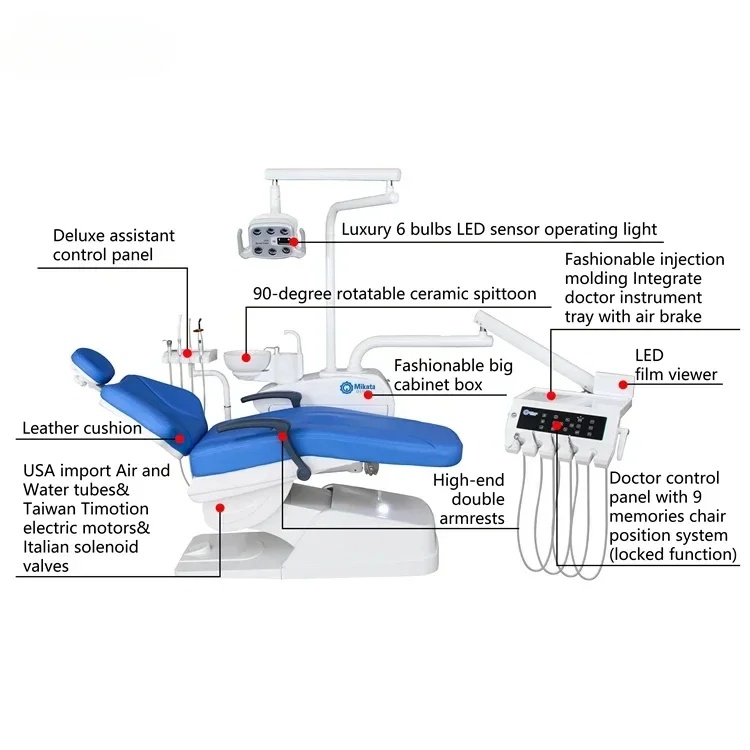 Одобрено OEM фирменное оборудование для зубных протезов MKT-500U, дистрибьютор для стоматологических зубных протезов, набор стульев с 9 позициями памяти