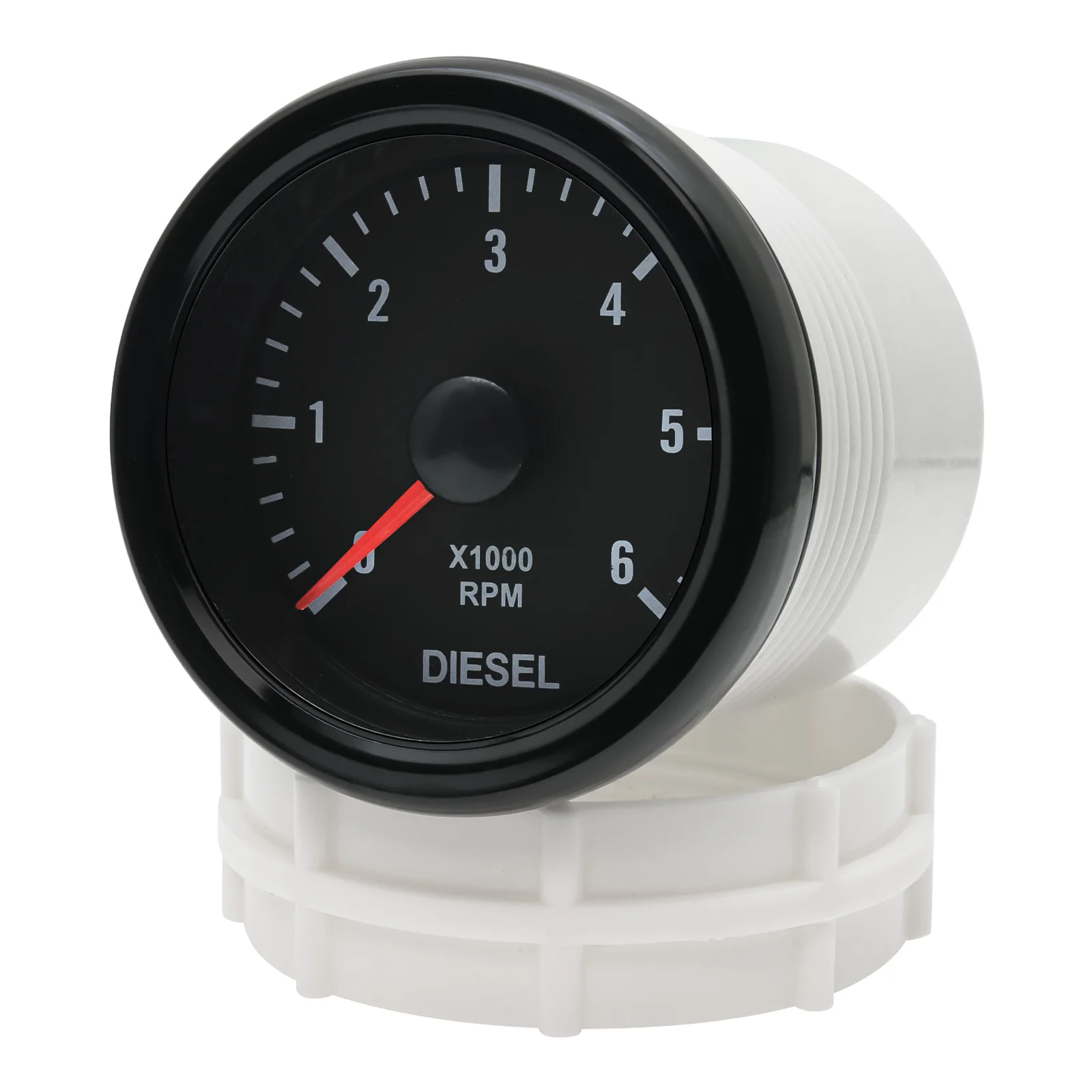 52mm Auto Tachometer Gauge 0-6000 RPM Tacho Meter Mit Weiß Hintergrundbeleuchtung Für 1-20 Zylinder Für Diesel motor Auto 12V Angepasst – Detail 10