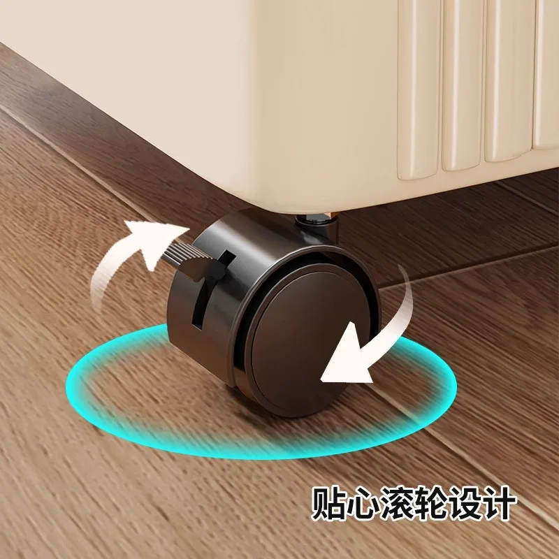 360° Rotation Mobile Bookshelf Office Desktop Pulley Trolley Student Backpack & Book Storage Rack under Desk Organizer