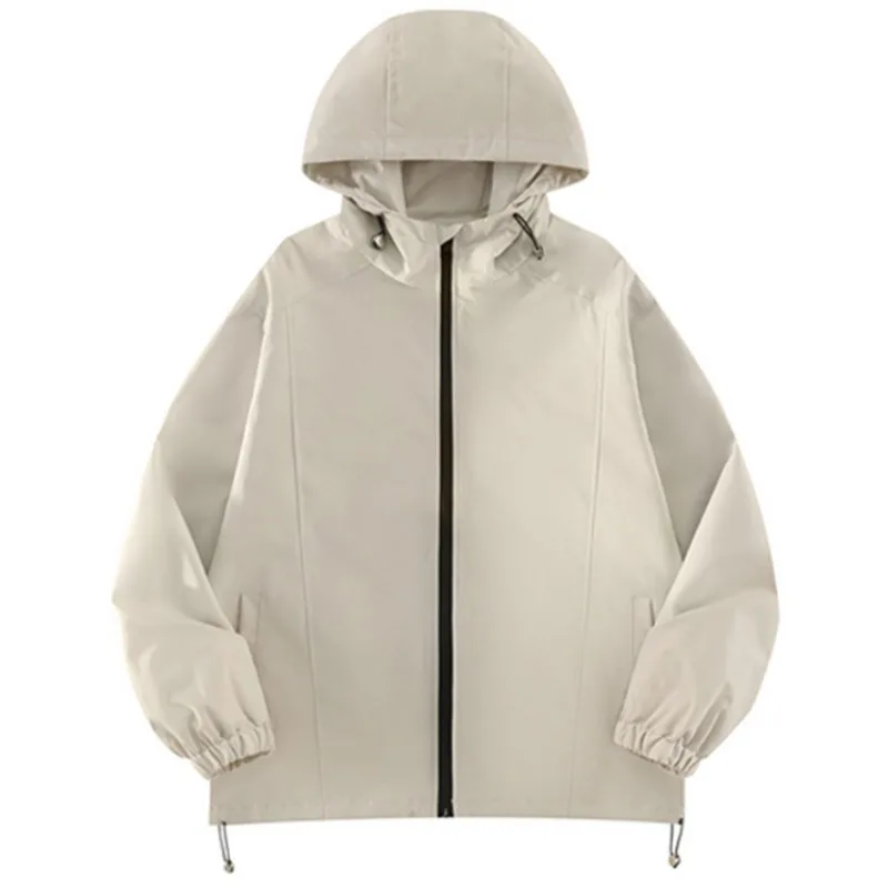 

Jacket Coat Men Fashion High Quality Versatile Triple Proof Fabric Windproof Lightweight Hooded Jacket Oxford Fabric