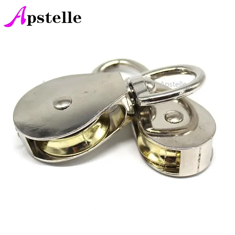 Apstelle DIY 아연 합금 회전 고리, 고정 풀리 도르래, 리프트 호이스트 로프, 걸이식 싱글, 36mm, 52mm, 75mm