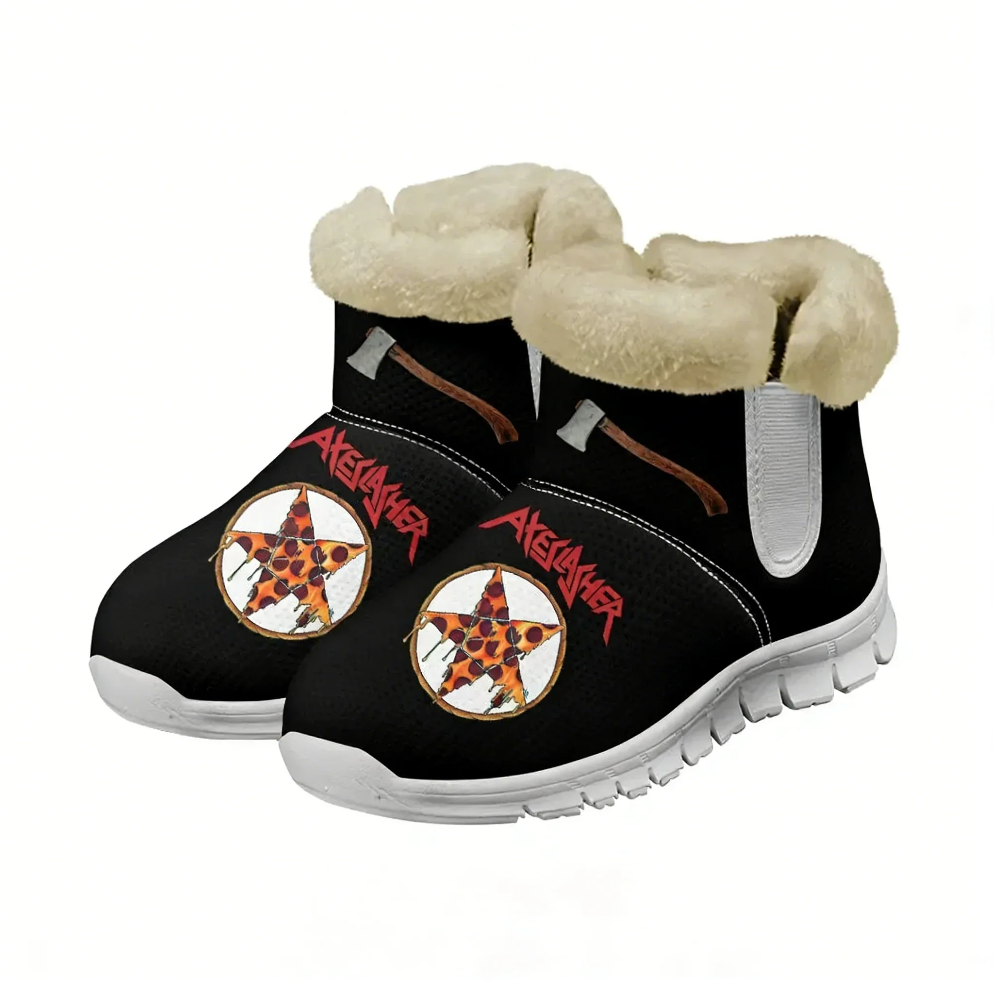 Axeslasher Heavy Metal Rock Band Snow Boots MensWomens Teenager Shoes Keep Warm Casual Winter Outdoors Boot Lightweight Sports
